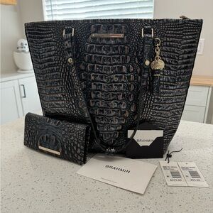 AUTHENTIC Brahmin Asher in Dusk Melbourne with matching Ady wallet